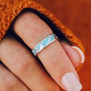 Pura Vida Reversible Enamel Wave Ring